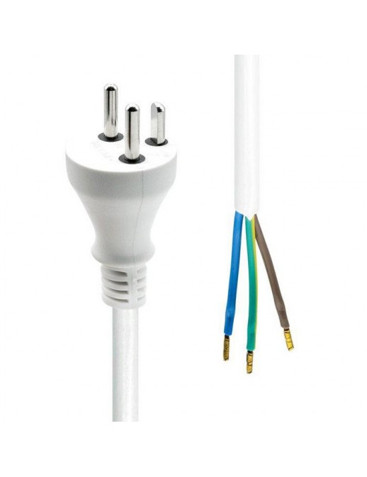PC-KOE-010W-M ProXtend Power Cord Denmark to Open End 10M White 696618 NONE - Only use for non-battery items