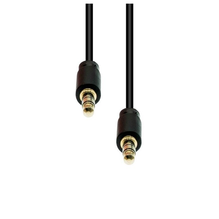 M3S-01 ProXtend Mini-Jack 3-Pin Slim Cable M-M Black 1M 825193 NONE - Only use for non-battery items