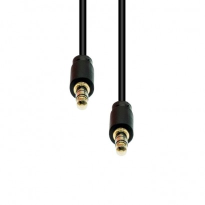 M4S-005 ProXtend Mini-Jack 4-Pin Slim Cable M-M Black 0.5M AUD-121, 835229 NONE - Only use for non-battery items
