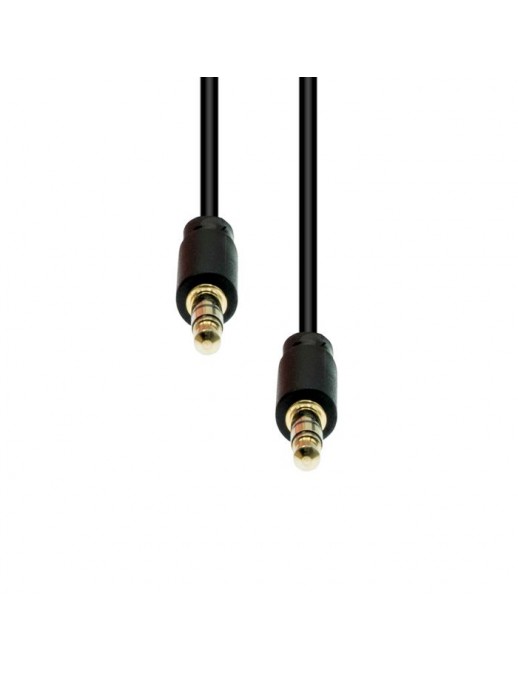 M4S-005 ProXtend Mini-Jack 4-Pin Slim Cable M-M Black 0.5M AUD-121, 835229 NONE - Only use for non-battery items