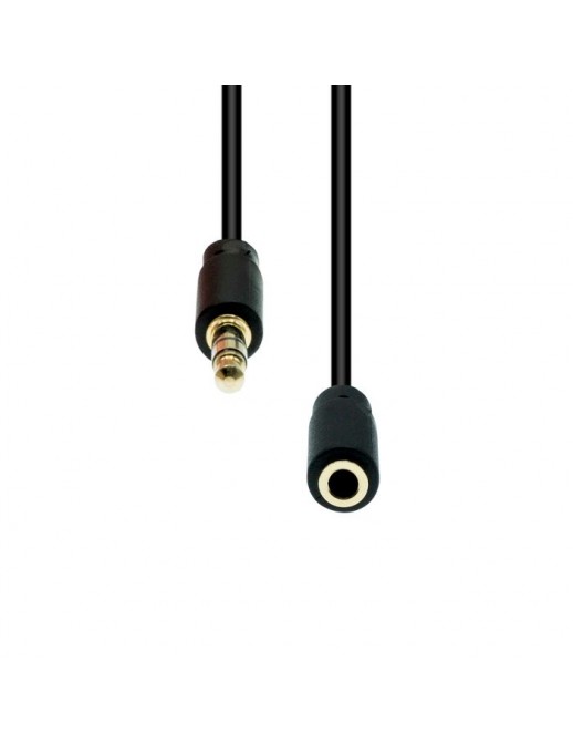 M4EXS-005 ProXtend Mini-Jack 4-Pin Slim Extension Cable Black 0.5M 829476 NONE - Only use for non-battery items