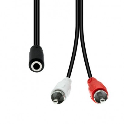 M3F2XRCA-002 M3F2XRCA-002 ProXtend Mini-Jack 3-Pin to 2 x RCA Cable F-M Black 20cm 832221 NONE - Only use for non-battery items