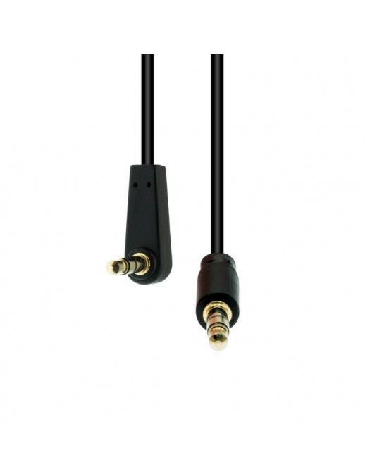 M3SA-005 ProXtend Mini-Jack 3-Pin Angled Slim Cable M-M Black 0.5M 837112 NONE - Only use for non-battery items