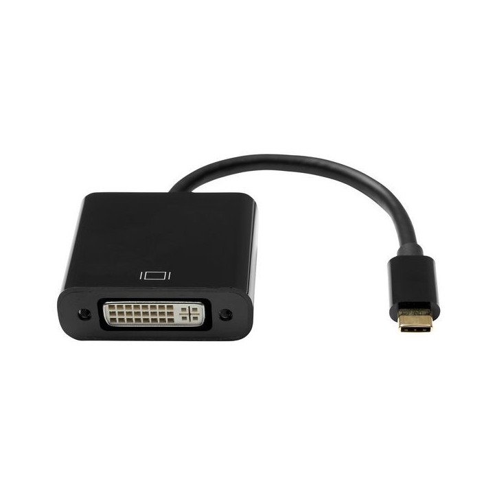 USBC-DVI245-0001 ProXtend USB-C (M) to DVI-I 245 (F) Adapter, Black 10CM 844201 NONE - Only use for non-battery items