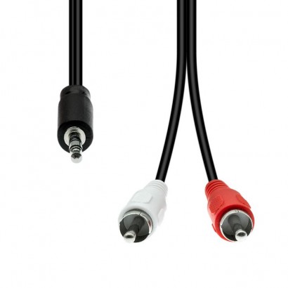 M32XRCA-02 ProXtend Mini-Jack 3-Pin to 2 x RCA Cable M-M Black 2M 832266 NONE - Only use for non-battery items