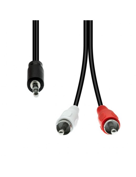 M32XRCA-02 ProXtend Mini-Jack 3-Pin to 2 x RCA Cable M-M Black 2M 832266 NONE - Only use for non-battery items
