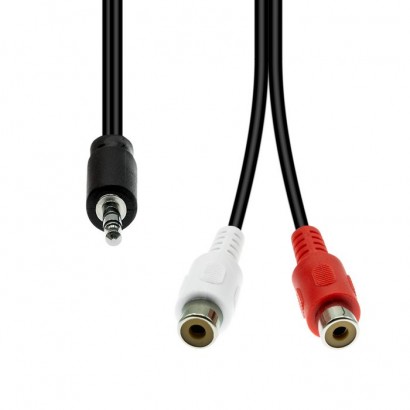 M32XRCAF-002 ProXtend Mini-Jack 3-Pin to 2 x RCA Cable M-F Black 20cm 832311 NONE - Only use for non-battery items