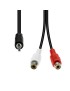 M32XRCAF-002 M32XRCAF-002 ProXtend Mini-Jack 3-Pin to 2 x RCA Cable M-F Black 20cm 832311 NONE - Only use for non-battery items