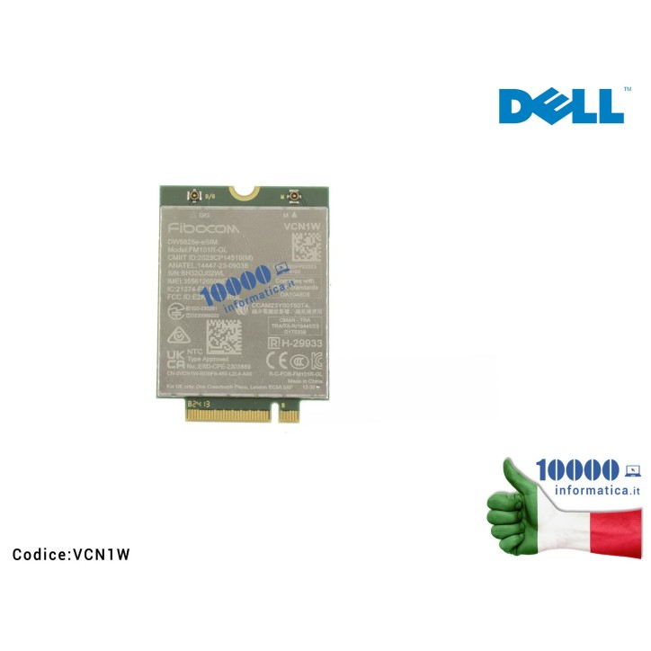 VCN1W Dell Modem Wireless, DW5825E-ESIM, Broadband, 4G 0,3 kg