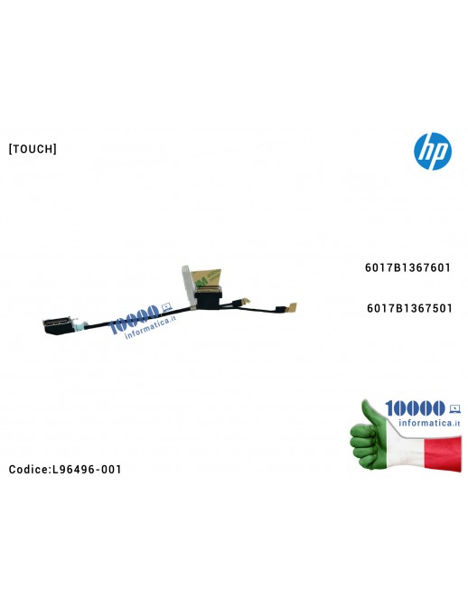 Cavo Flat LCD HP Pavilion X360 14-DW 14M-DW [TOUCH] L96496-001 6017B1367601 6017B1367501