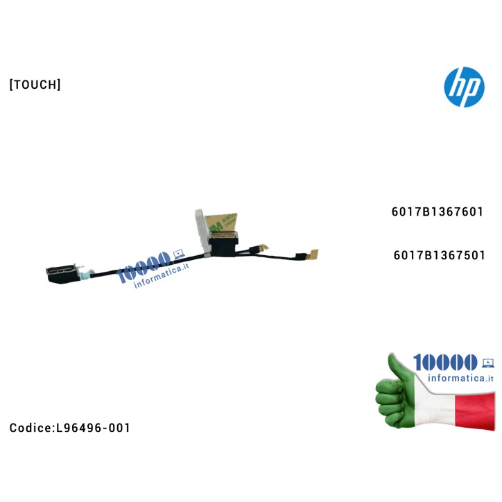 Cavo Flat LCD HP Pavilion X360 14-DW 14M-DW [TOUCH] L96496-001 6017B1367601 6017B1367501