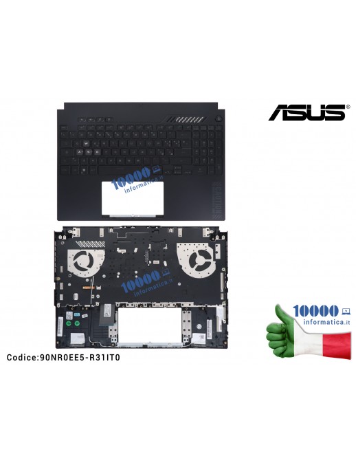 Tastiera Italiana ASUS TUF Gaming FA507 FA507XQ FA507NV FA507NU FA507NUR Poggiapolsi Tastiera Italiana Retroilluminata Completa di Top Case Superiore 90NR0EE5-R31IT0