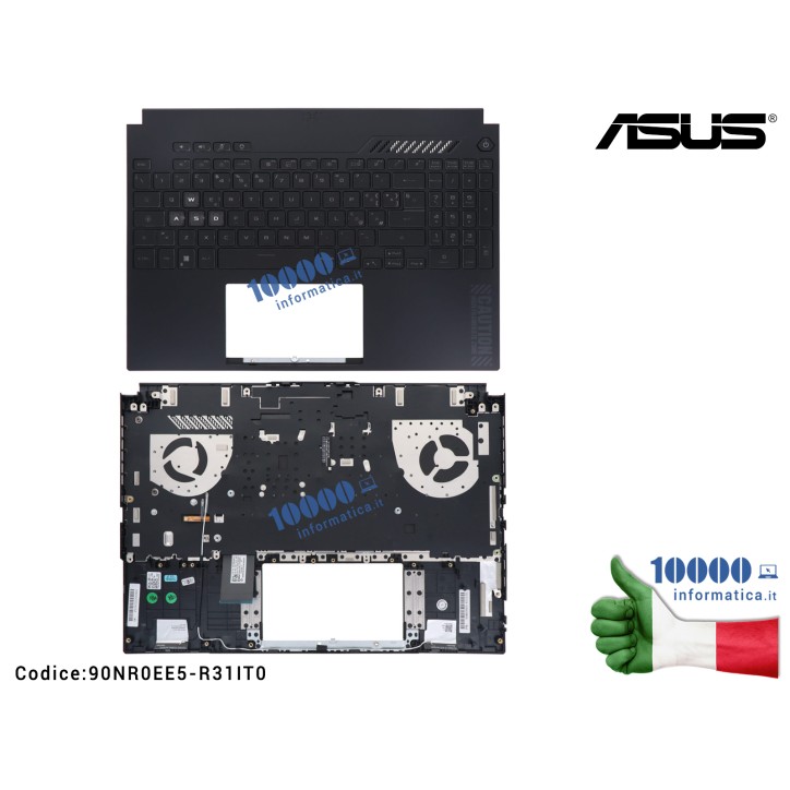 Tastiera Italiana ASUS TUF Gaming FA507 FA507XQ FA507NV FA507NU FA507NUR Poggiapolsi Tastiera Italiana Retroilluminata Completa 