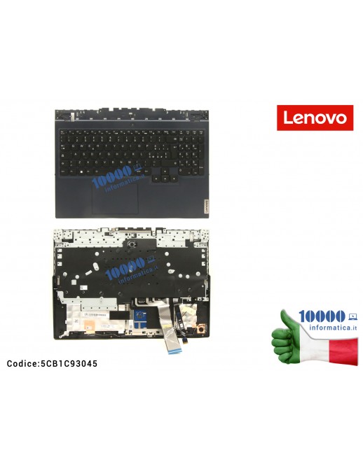 Tastiera Italiana RGB LENOVO Legion 5-15ACH6 (82JW) 5CB1C93045 FRU5CB1C93045 [Phantom Blue] Completa di Top Case Superiore Retroilluminata RGB Backlight Palmrest Poggiapolsi Touchpad