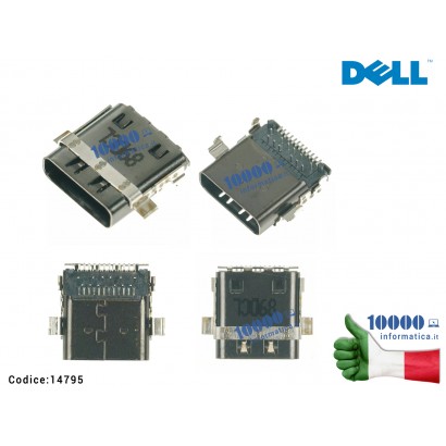 Connettore di Alimentazione USB C Tipo C (24 PIN) DELL XPS 7272 LAF311P LA-J191P 9520 9530 17...