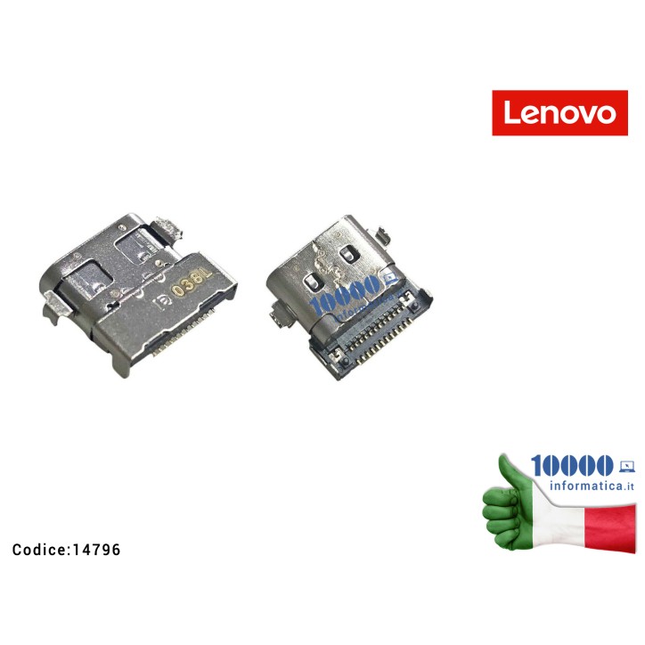 Connettore di Alimentazione USB C Tipo C (24 PIN) LENOVO ThinkBook 15 G2 ARE (20VG) 15 G2 ITL (20VE) 15P G2 ITH (21B1) 15 G3 ACL (21A4) 15 G3 ITL (21A5) 15 G4 ABA (21DL) 15 G4 IAP (21DJ) Connettore di Alimentazione USB C Tipo C (24 PIN) LENOVO ThinkBook 15 G2 ARE (20VG) 15 G2 ITL (20VE) 15P G2 ITH (21B1) 15 G3 ACL (21A4) 15 G3 ITL (21A5) 15 G4 ABA (21DL) 15 G4 IAP (21DJ)