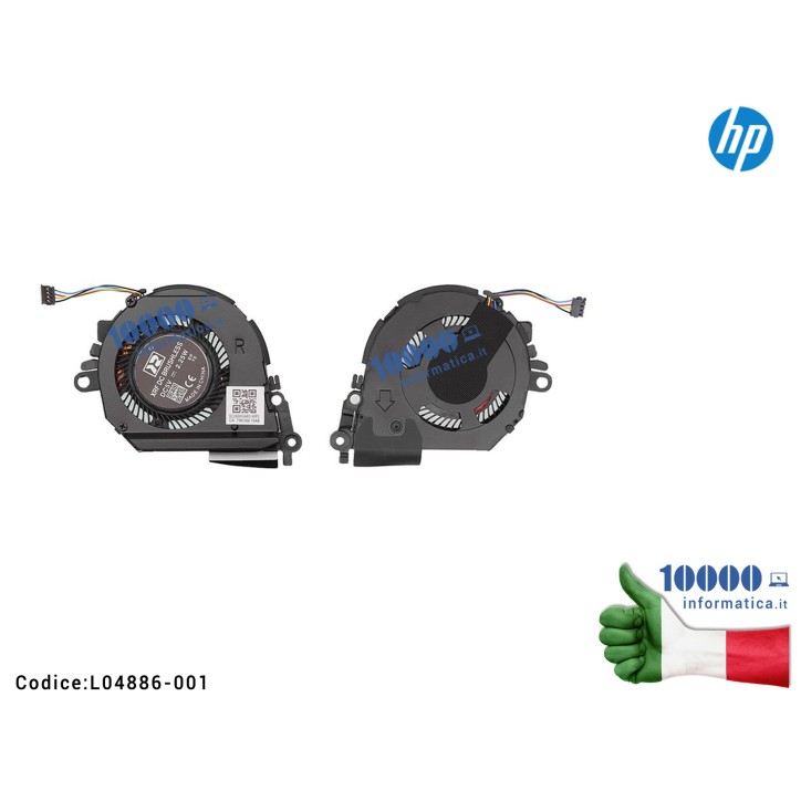 Ventola Fan CPU HP Spectre X360 13-AE 13-AE000 13T-AE000 13-AP TPN-Q199 ND55C03-17D17 ND55C03-17D16 L04886-001