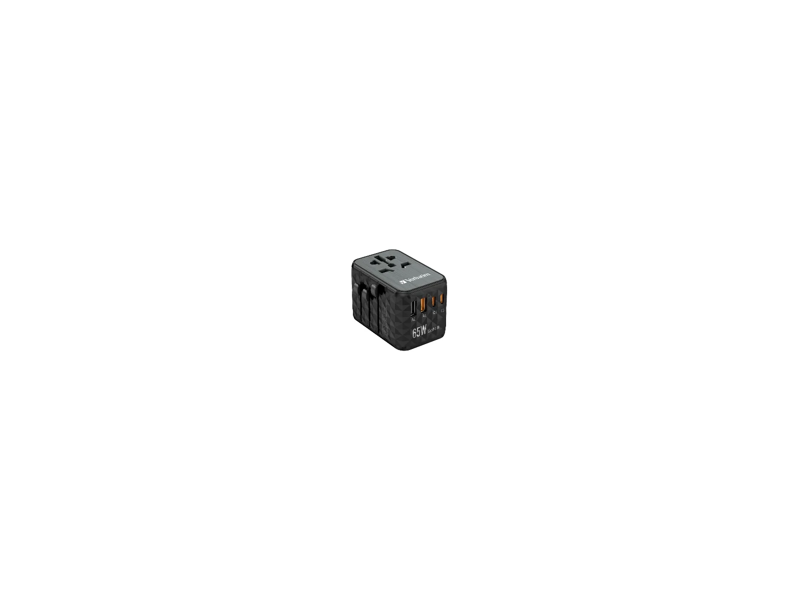32120 32120 Verbatim UTA-05 65W GaN III - Adattatore da viaggio universale UTA‑05 65 W, con 2 porte USB‑A e 2 porte USB-C, ca... 32120 32120 Verbatim UTA-05 65W GaN III - Adattatore da viaggio universale UTA‑05 65 W, con 2 porte USB‑A e 2 porte USB-C, ca...