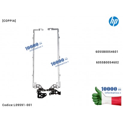 Cerniere Hinges LCD [COPPIA] HP ProBook 650 G4 650 G5 655 G4 655 G5 (L+R) L09591-001 6055B0054601...