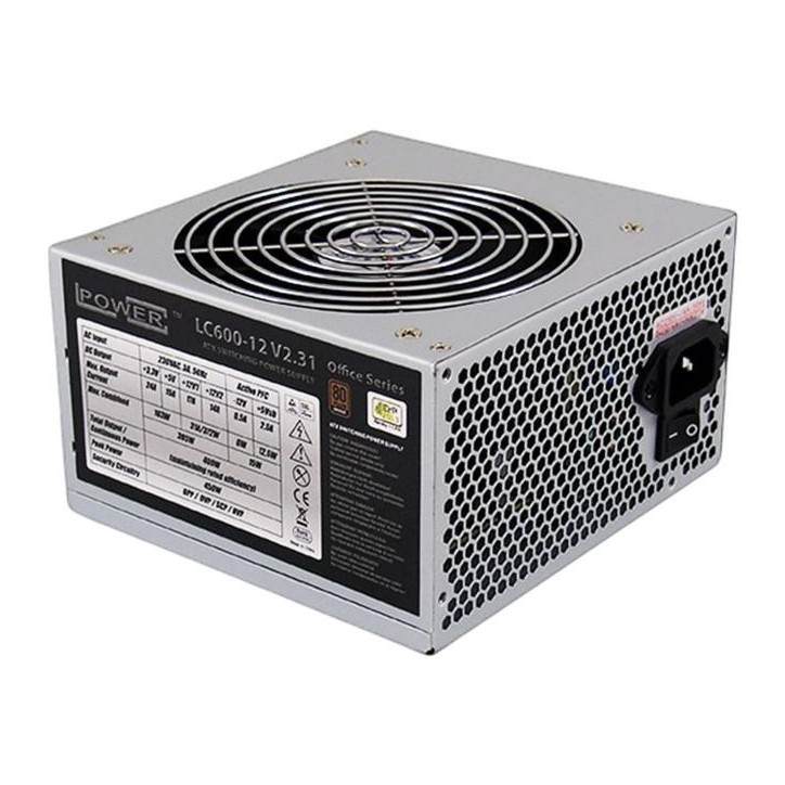 LC600-12 V2.31 LC-Power Alimentatore ATX 450W 80 Plus Bronze LC600-12 LC-POWER LC600-12 V2.31, 450W max., Active PFC, OVP/OPP/SCP/UVP