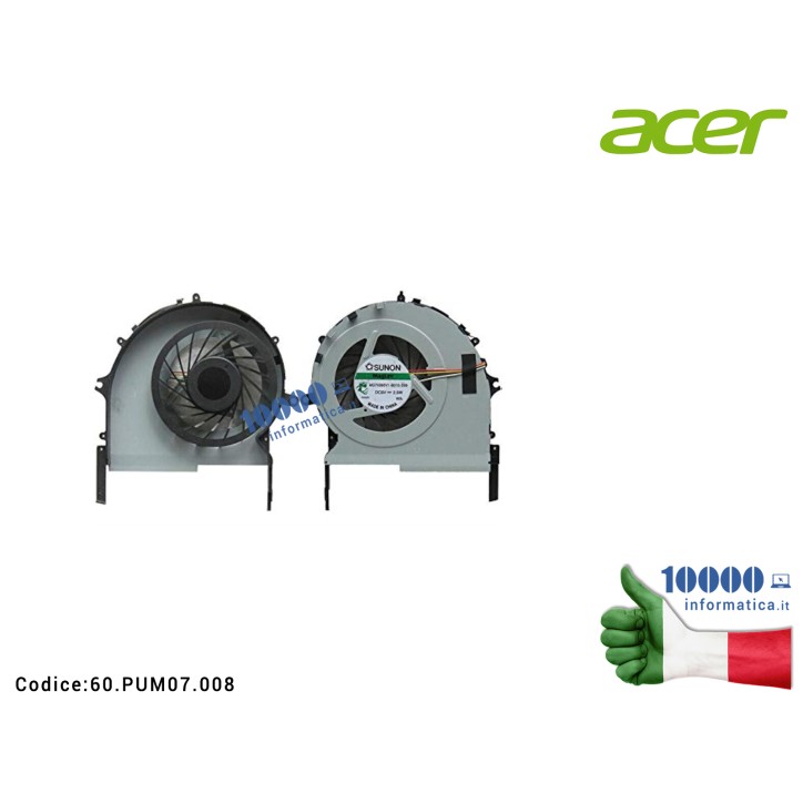 Ventola Fan CPU ACER Aspire 7745Z 7741ZG 7745G 6845 60.PUM07.008 60PUM07008 3NZYBTATN30 3NZYBTATN50