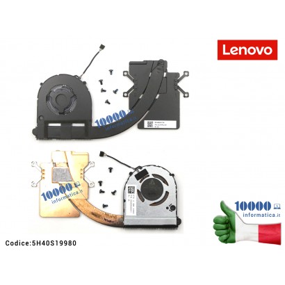 Ventola Fan con Dissipatore Heatsink CPU LENOVO Yoga C640-13IML LTE (81UE) (81XL) 5H40S19980...