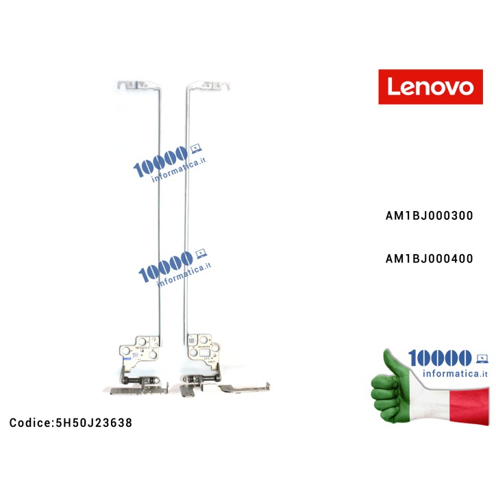 Cerniere Hinges LENOVO 500-15 500-15ISK G51-70 G51-80 Z51-70 Z51-80 [COPPIA] AM1BJ000300 AM1BJ000400 5H50J23638 FRU5H50J23638 Cerniera Hinge
