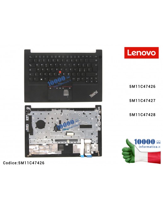 Tastiera Italiana [Retroilluminata] LENOVO ThinkPad E14 Gen 4 (21EB) (21EC) 5M11C47426 5M11C47427 5M11C47428 Top Case Superiore FRU5M11C47426 FRU5M11C47427 FRU5M11C47428