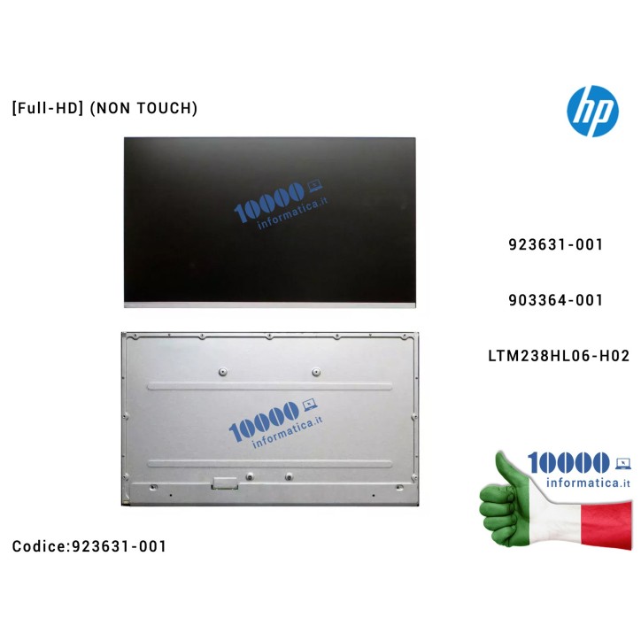 Pannello Schermo LCD IPS FHD 23,8" HP Eliteone 800 G3 [Full-HD] (NON TOUCH) 923631-001 903364-001 LTM238HL06-H02 MV238FHM-N20 KL