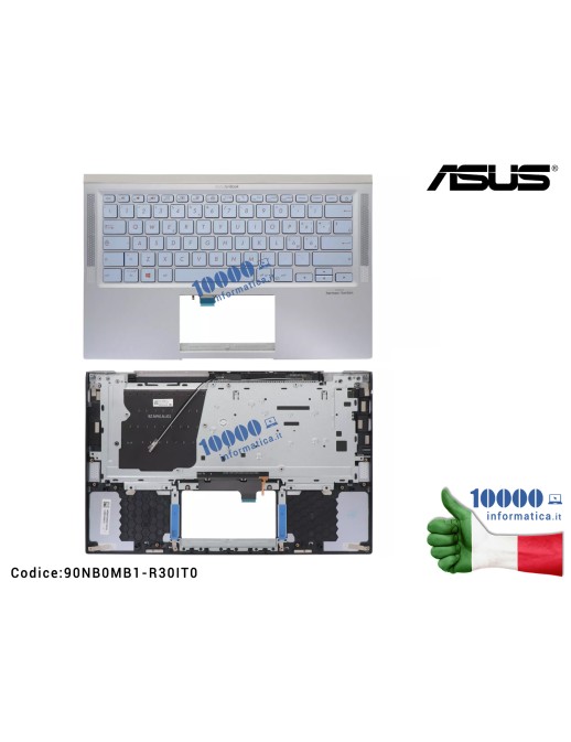 Tastiera Italiana Completa di Top Case Superiore ASUS ZenBook 14 UX431F UX431FA UX431FN [Utopia Blue] (RETROILLUMINATA) 90NB0MB1-R32IT0 90NB0MB1-R30IT0