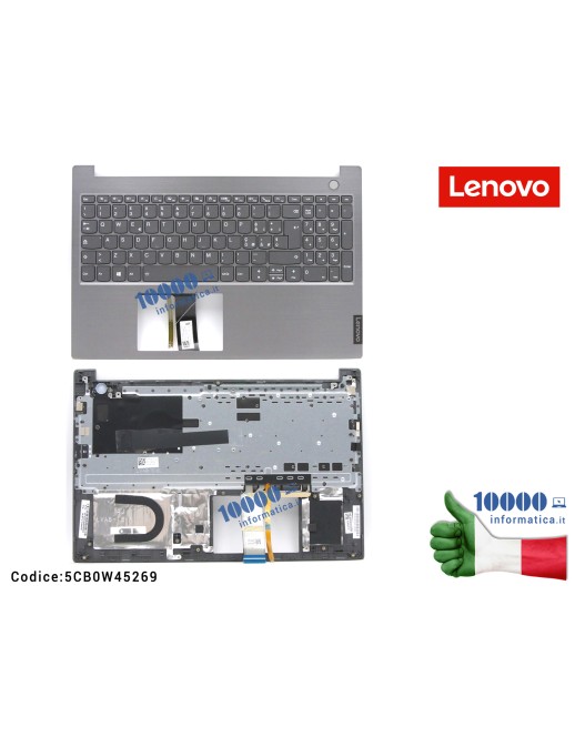 Tastiera Italiana [Retroilluminata] Top Case LENOVO  ThinkBook 15-IML (20RW) [Mineral Grey] (no fingerprint) 5CB0W45269 FRU5CB0W45269