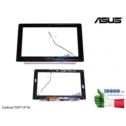 Vetro Touch Screen con Cornice LCD ASUS VivoBook X202 S200 S200E Q200E X202E 11,6'' TCP11F16 V1.1 DD0EX2TH000 13GNFQ1AP06014004
