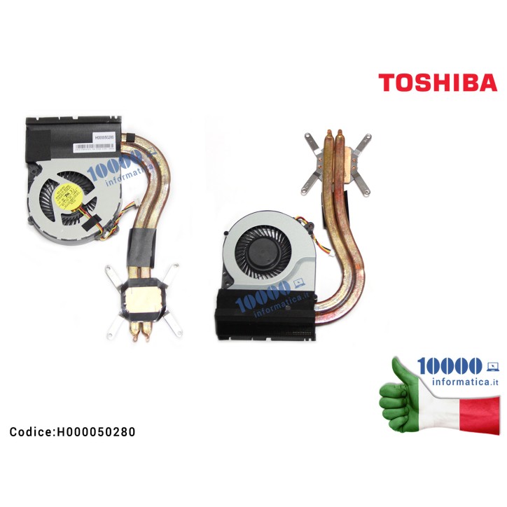 Ventola Fan con Dissipatore Heatsink TOSHIBA Satellite C850 C855 C875 C870 L850 L870 C50 C55-A-1Hl C55 C855-17X (Versione 1) 13N