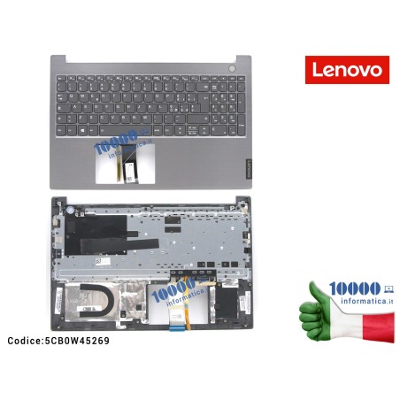 Tastiera Italiana [Retroilluminata] Top Case LENOVO  ThinkBook 15-IML (20RW) [Mineral Grey] (no fingerprint) 5CB0W45269 FRU5CB0W