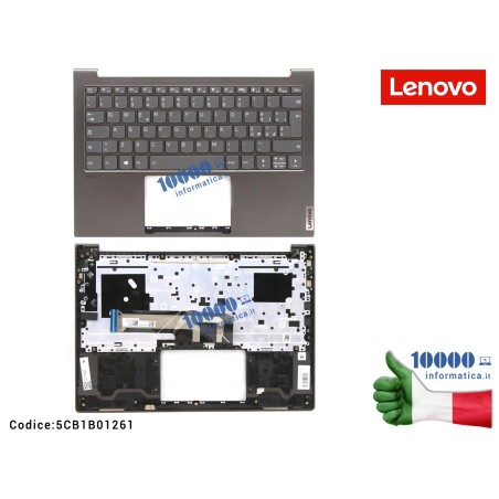 Tastiera Italiana Top Case LENOVO [Iron Grey] Yoga Slim 7-13ITL05 (82CU) 5CB1B01261 FRU5CB1B01261 Retroilluminata Cover Palmrest