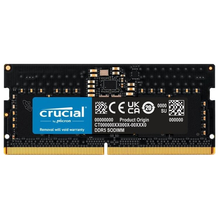 Memoria RAM SO-DIMM DDR5 8GB CRUCIAL 5600MHz DDR5-5600 1.1V CL46 CT8G56C46S5T Memoria RAM SO-DIMM DDR5 8GB CRUCIAL 5600MHz DDR5-5600 1.1V CL46 CT8G56C46S5T