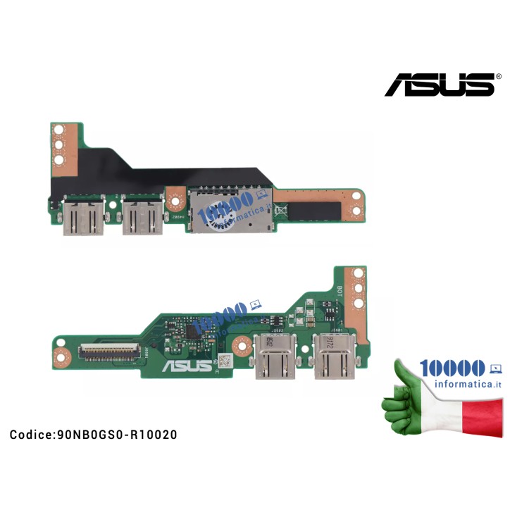 Connettore I/O USB Board SD Card Reader ASUS X510 F510 K510 S510 S501 S510U S510UN R520 90NB0GS0-R10020