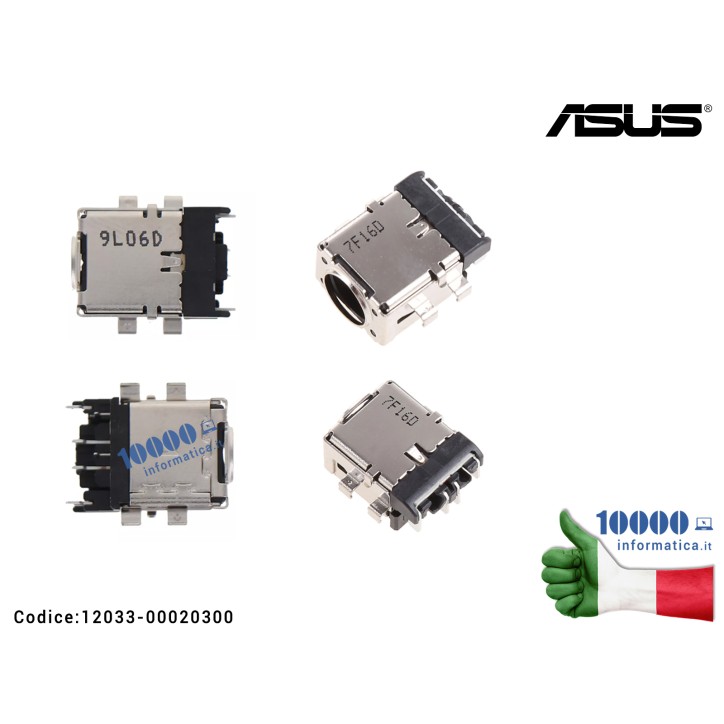 Connettore DC Power Jack PJ1112 ASUS ROG Strix G531 G531GT G531GW GM501GE GM501GD GM501GM GM501GS ROG Zephyrus GA401 GV601 GV601RM GX650 GX650PY 12033-00020300