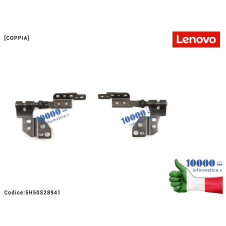 Cerniere Hinges LENOVO Yoga Slim 7-14IIL05 (82A1) (82A4) 7-14ITL05 (82A3) (82A6) [COPPIA] 5H50S28941 FRU5H50S28941 Cerniera Hing