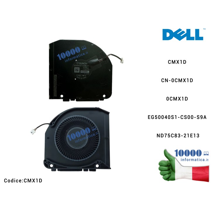 Ventola Fan CPU DELL Latitude 7430 E7430 CMX1D CN-0CMX1D 0CMX1D EG50040S1-CS00-S9A ND75C83-21E13