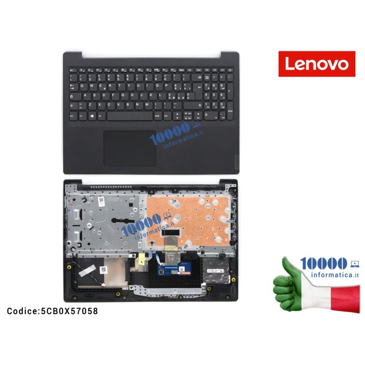 Tastiera Italiana Top Case LENOVO IdeaPad V15-IIL (82C5) V15-IKB (81YD) V15-IGL (82C3) V15-ADA V15-IWL [Iron Grey] 5CB0X57058 FRU5CB0X57058 Palmrest Superiore Originale Lenovo