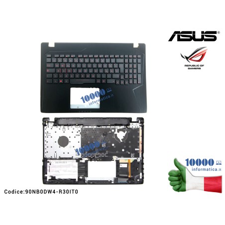 Tastiera Italiana + Top Case Superiore ASUS ROG GL553VD GL553 GL553V GL553VW ZX53V ZX73 FX553VD FX53VD FX753V 90NB0DW4-R30IT0