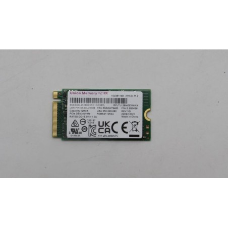 5SS0W79483-RFB Lenovo M.2 2242 SSD, 128GB capacity, PCIe NVMe Gen3x2 interface, suitable for Lenovo ThinkSystem servers. FRU5SS0