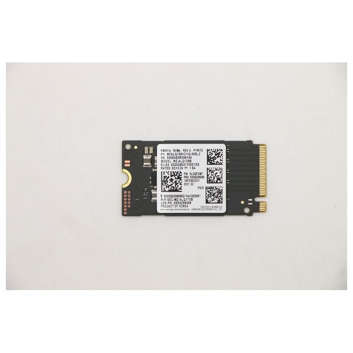 5SS0Z86686-RFB Lenovo M.2 PCIe 2242 SSD, 128GB capacity, designed for slim laptops, optimized for high performance and power eff 5SS0Z86686-RFB Lenovo M.2 PCIe 2242 SSD, 128GB capacity, designed for slim laptops, optimized for high performance and power eff