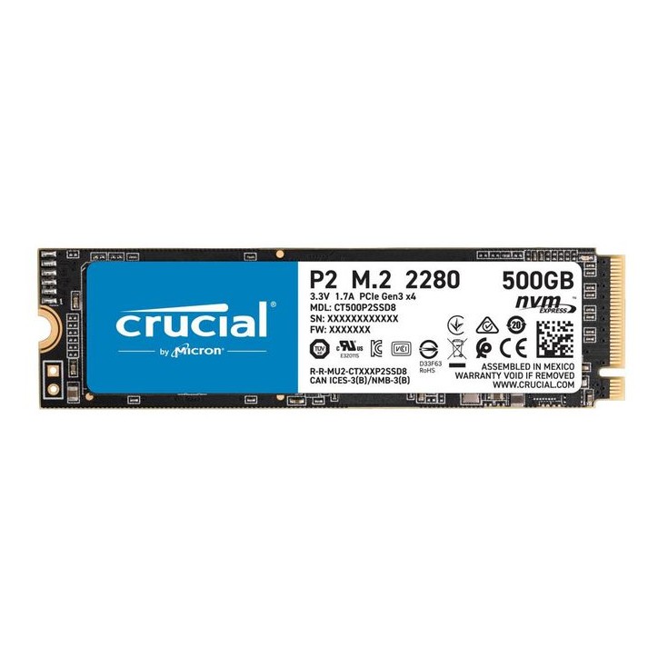 CT500P2SSD8-RFB Crucial 500GB, Read 2300MB/s, Write 940MB/s
