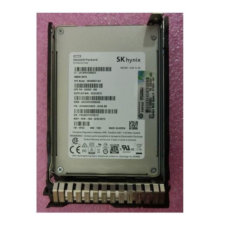 872889-001-RFB Hewlett Packard Enterprise 480GB 6G SATA SFF RI SC SSD