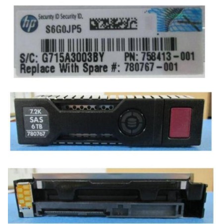 780767-001-RFB Hewlett Packard Enterprise 6TB, 7200 rpm, 3.5", SAS, 6Gbps 780663-B21