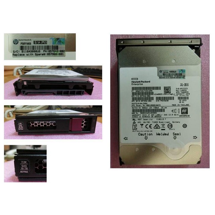 857966-001-RFB Hewlett Packard Enterprise HDD 10TB 6G 7.2K LFF SAS MDL 857646-B21