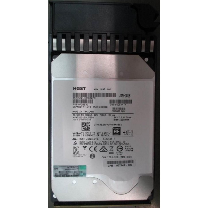 P00442-001-RFB Hewlett Packard Enterprise 12TB SAS Hard Disk Drive Q2R42A