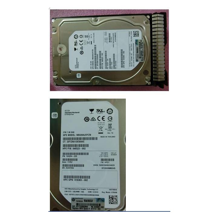 872744-001-RFB Hewlett Packard Enterprise 2TB hard disk drive - SAS interface, 12Gb/s interface, 3.5-inch large form factor (LFF